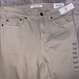 PacSun Khaki Stacked Skinny Jeans